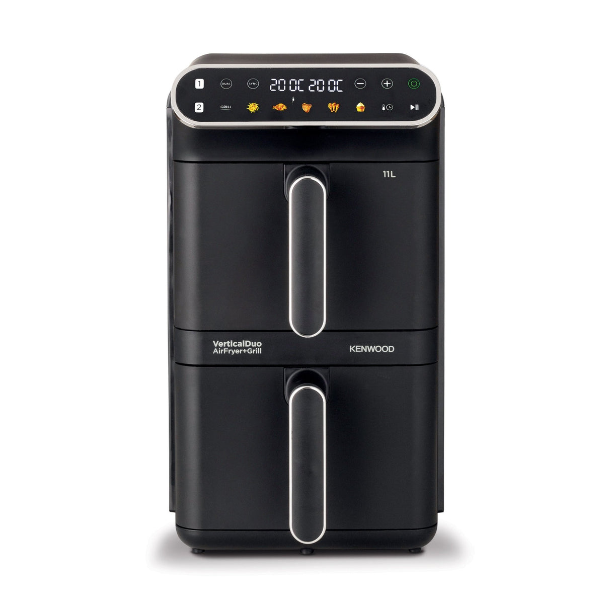 Kenwood - Vertical Duo Digital Air Fryer 11L Black - HFV11.000BK - Kenwood South Africa