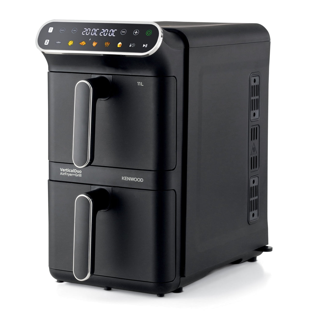 Kenwood - Vertical Duo Digital Air Fryer 11L Black - HFV11.000BK - Kenwood South Africa