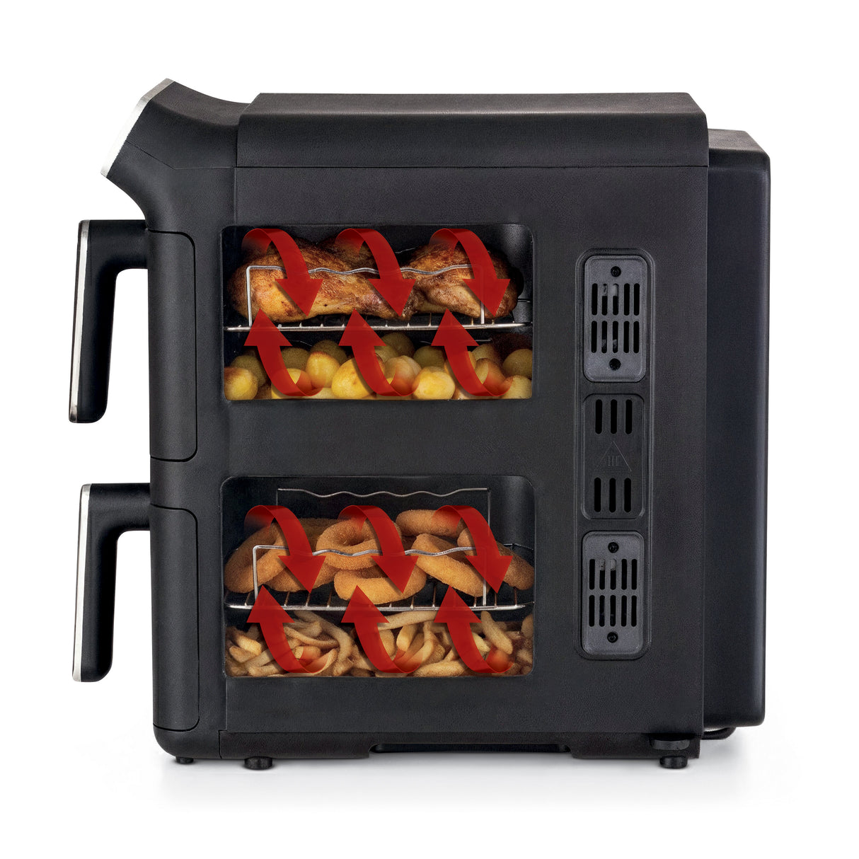 Kenwood - Vertical Duo Digital Air Fryer Black - HFV11.000BK