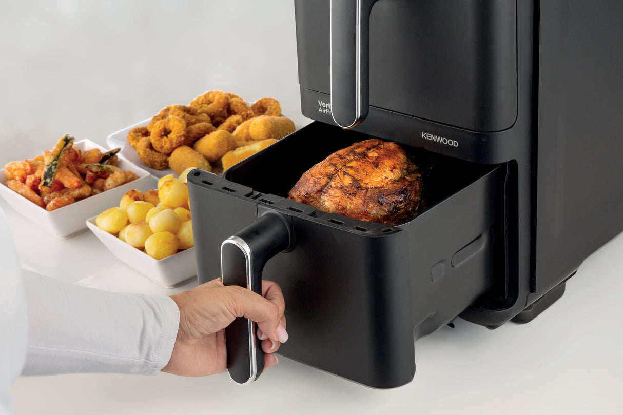 Kenwood - Vertical Duo Digital Air Fryer Black - HFV11.000BK