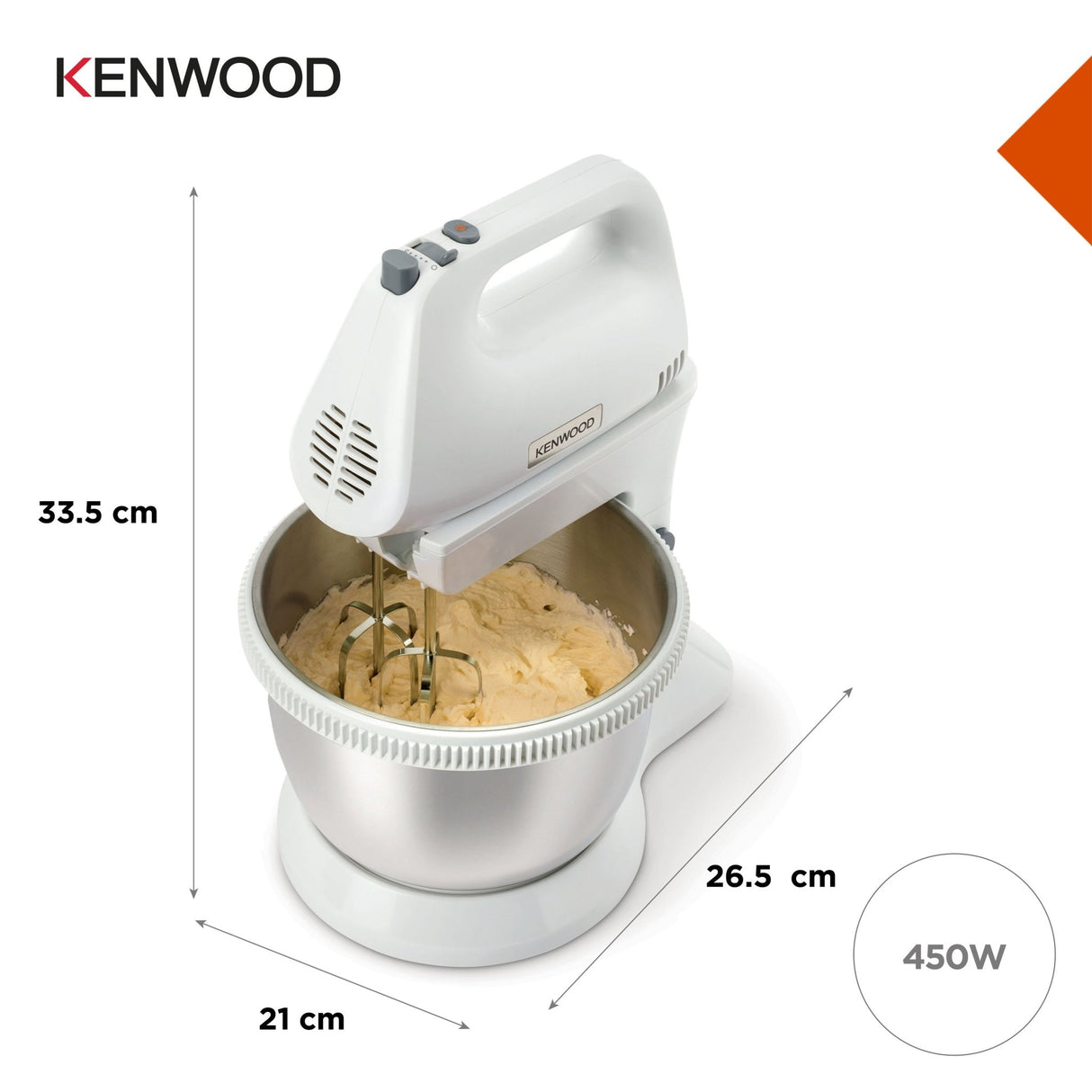 Kenwood - Hand Mixer and Bowl 450W - HMP32.A0WH - Kenwood South Africa
