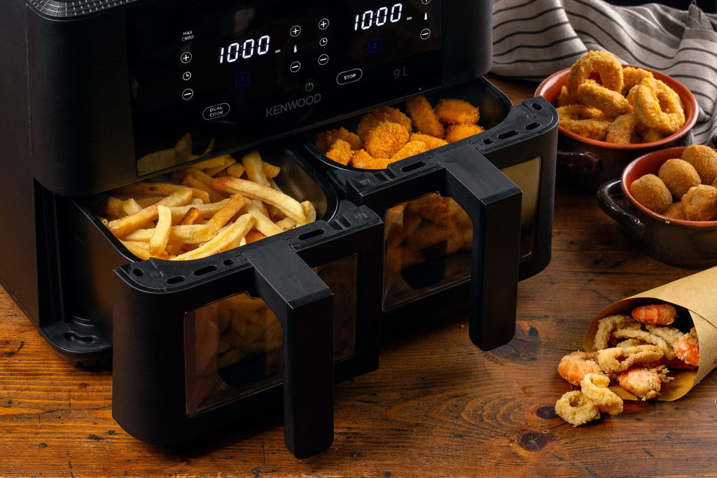 Double Air Fryer 4.5L + 4.5L = 9L with Windows - HFG95.000BK - Kenwood South Africa