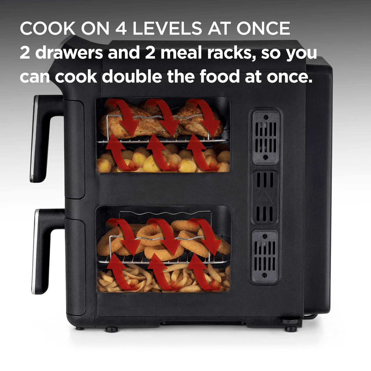 Kenwood - Vertical Duo Digital Air Fryer 11L Black - HFV11.000BK - Kenwood South Africa