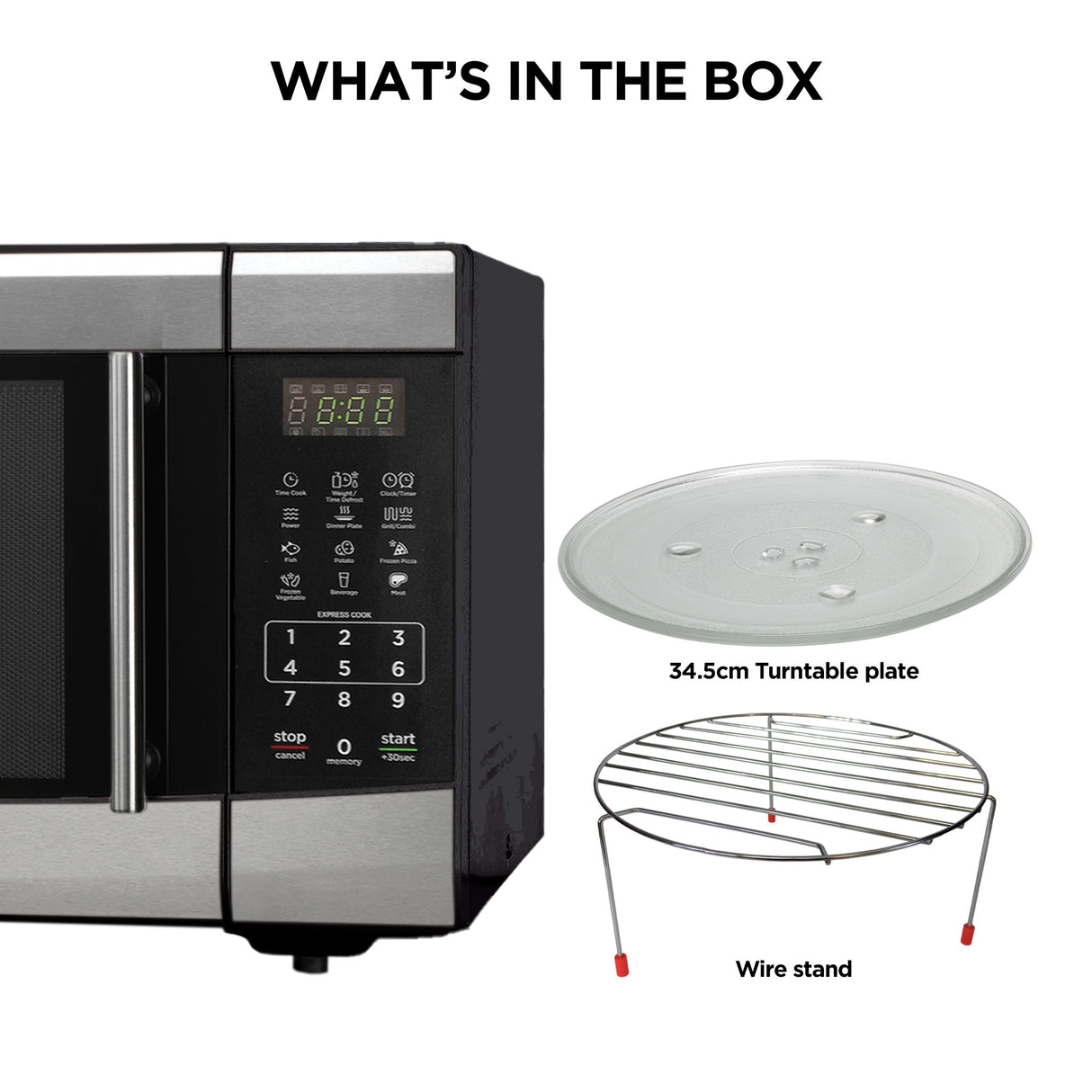Kenwood - Microwave Oven with Grill 42L Stainless Steel - MWZ42.000SI