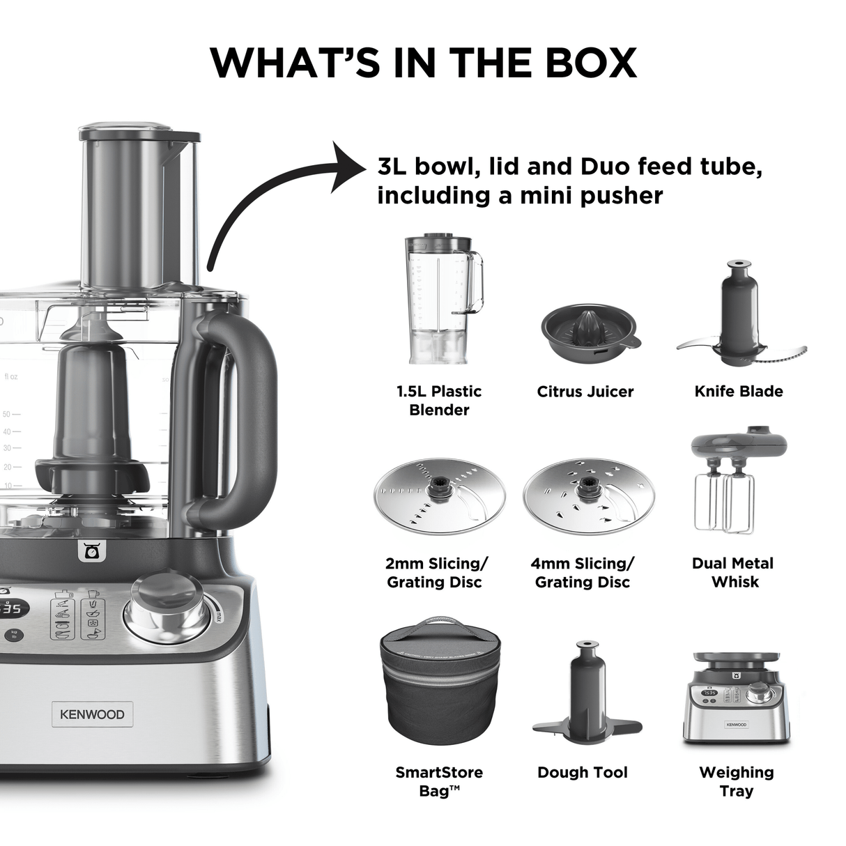 Kenwood - Multipro Express Weigh+ Food Processor - FDM71.450SS - Kenwood South Africa