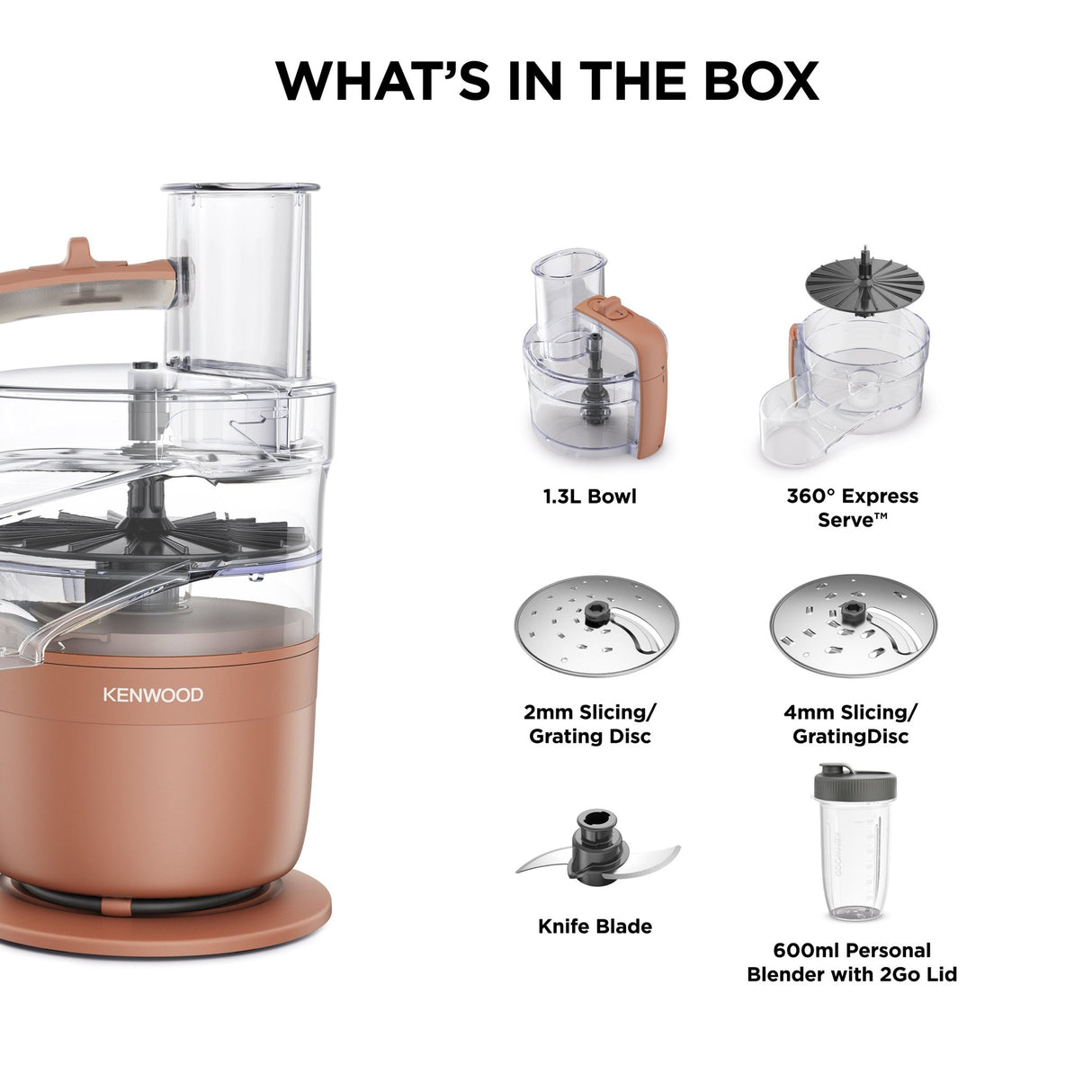 Kenwood - Blend & Go Blender & Food Processor - FDP23.380RD - Kenwood South Africa