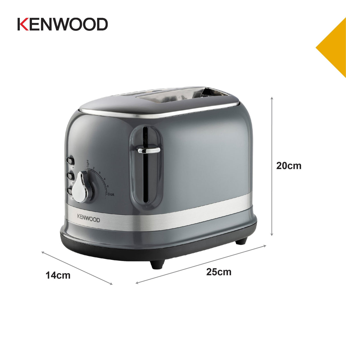 Kenwood - Moderna 2 Slice Toaster Grey - TCM55.000GY - Kenwood South Africa