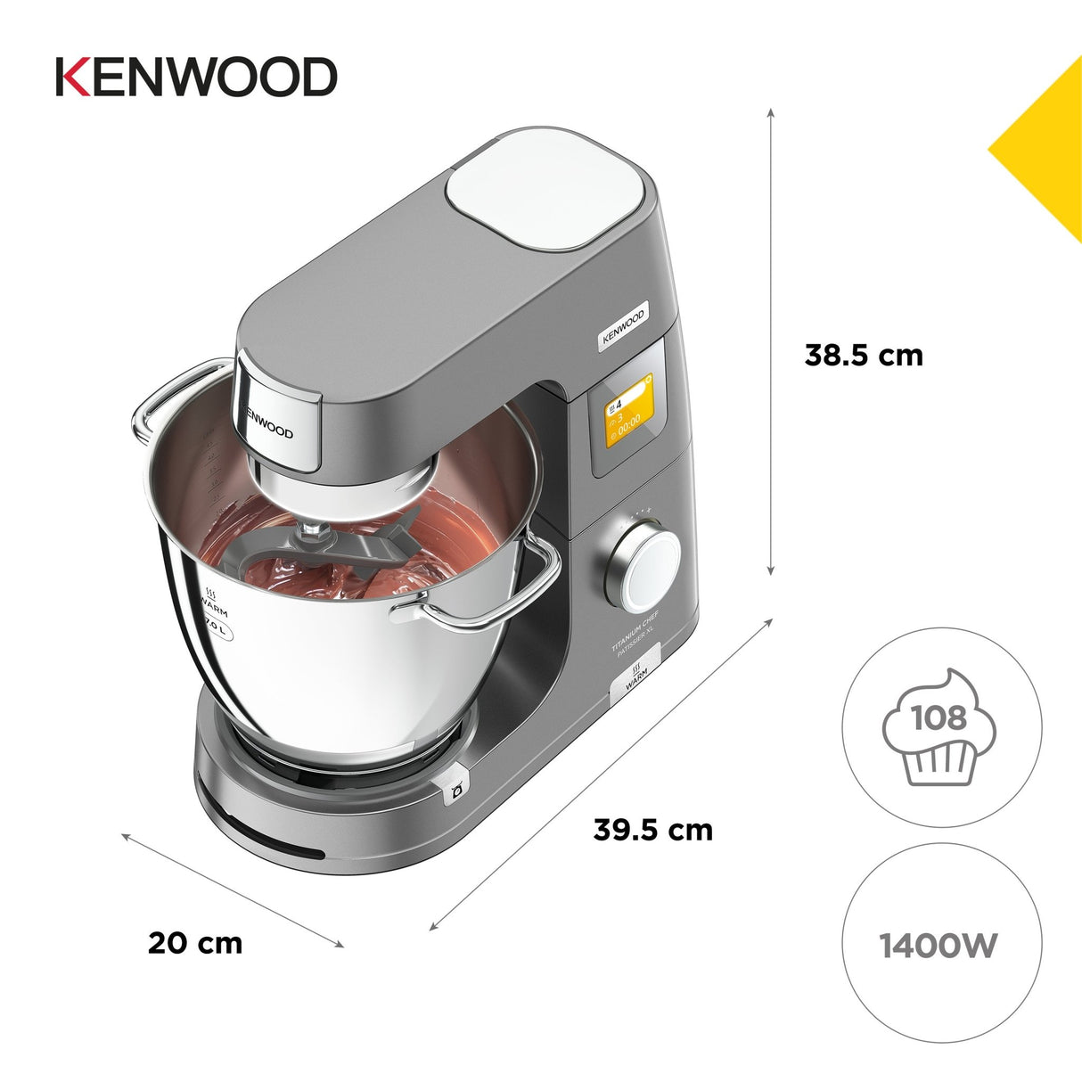 Kenwood - Stand Mixer Chef Patissier XL - KWL90.004SI - Kenwood South Africa