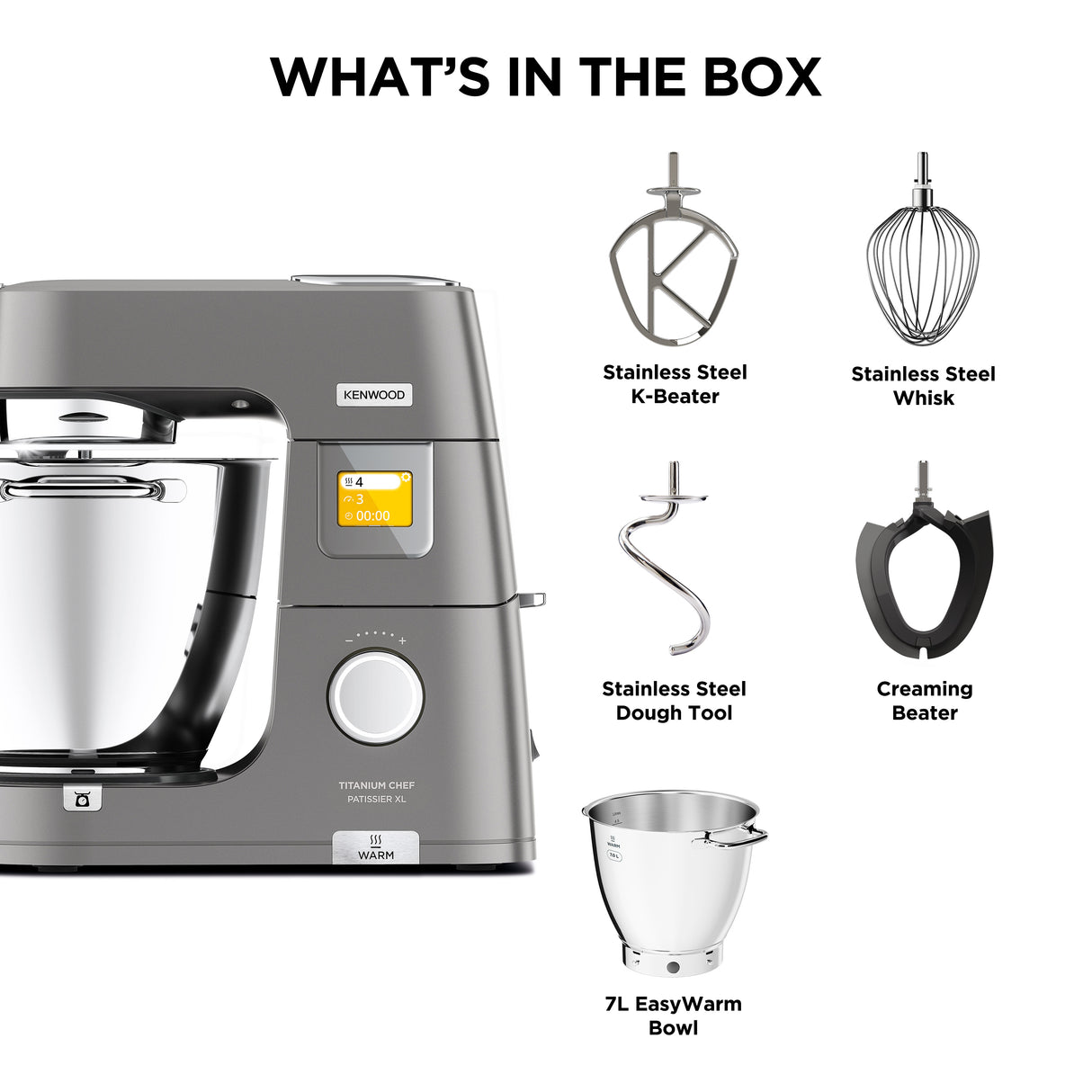 Kenwood - Chef Patissier XL Stand Mixer 1700W - KWL90.004SI