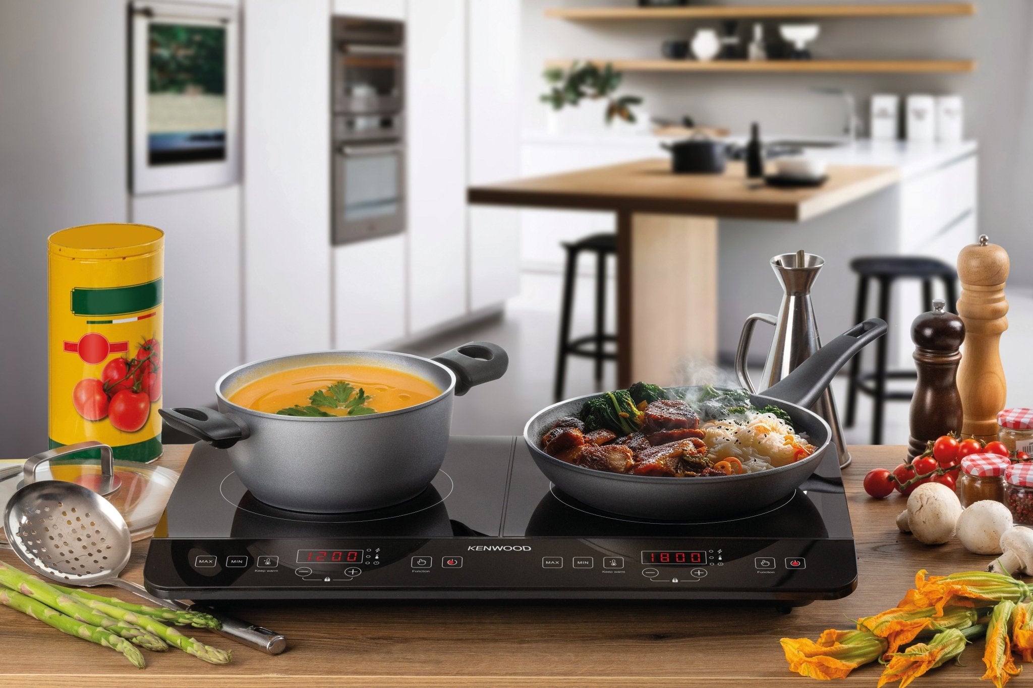Kenwood - Double Plate Induction Cooker Black - IDC06.000BK Kenwood - Double Plate Induction Cooker Black - IDC06.000BK