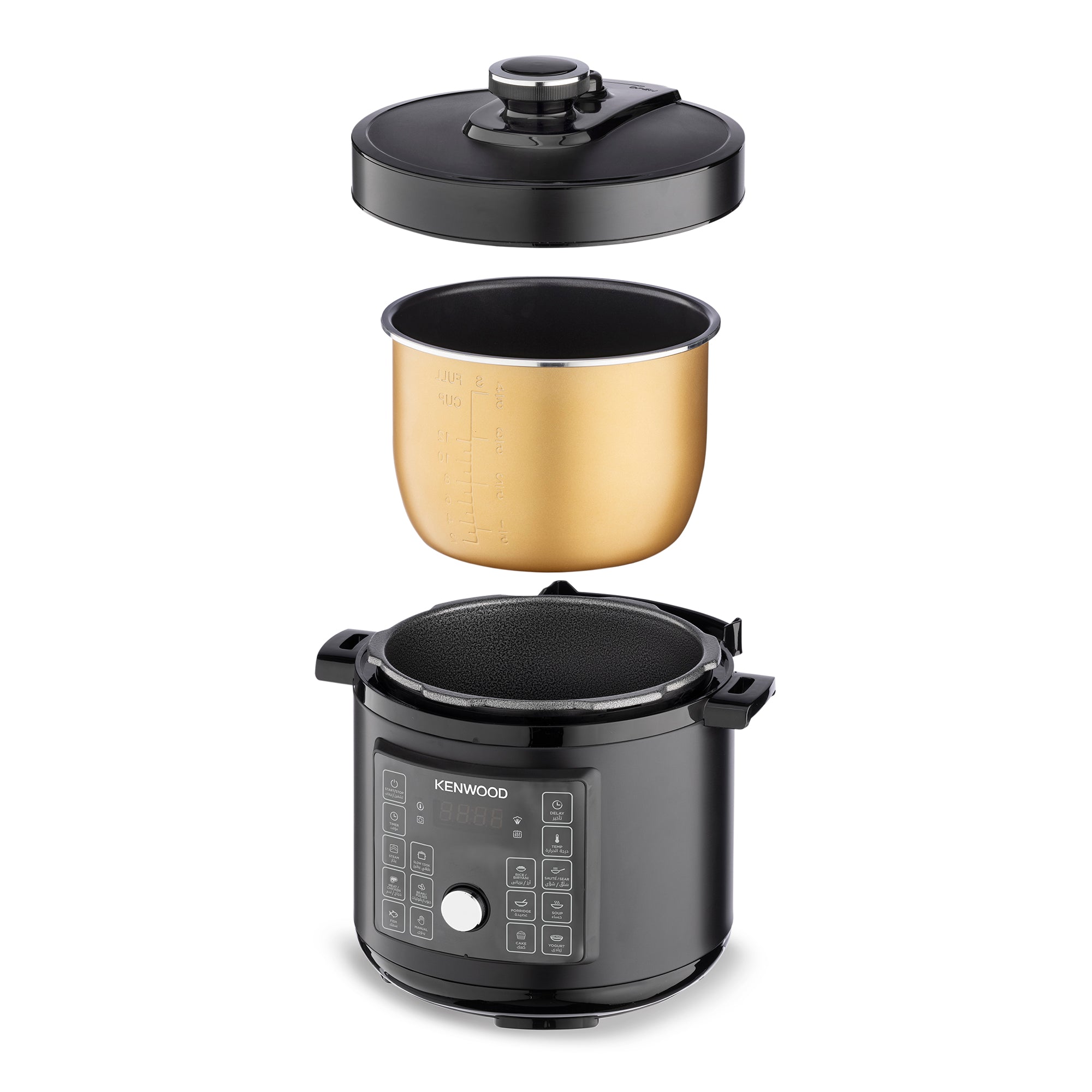 Kenwood - 6L Electric Pressure Cooker 12 Function Black - PCM90