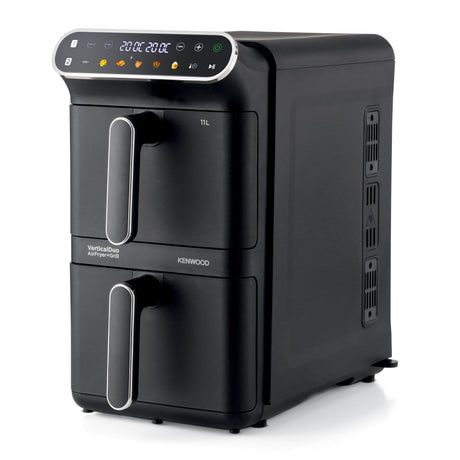 Kenwood - Vertical Duo Digital Air Fryer Black - HFV11.000BK