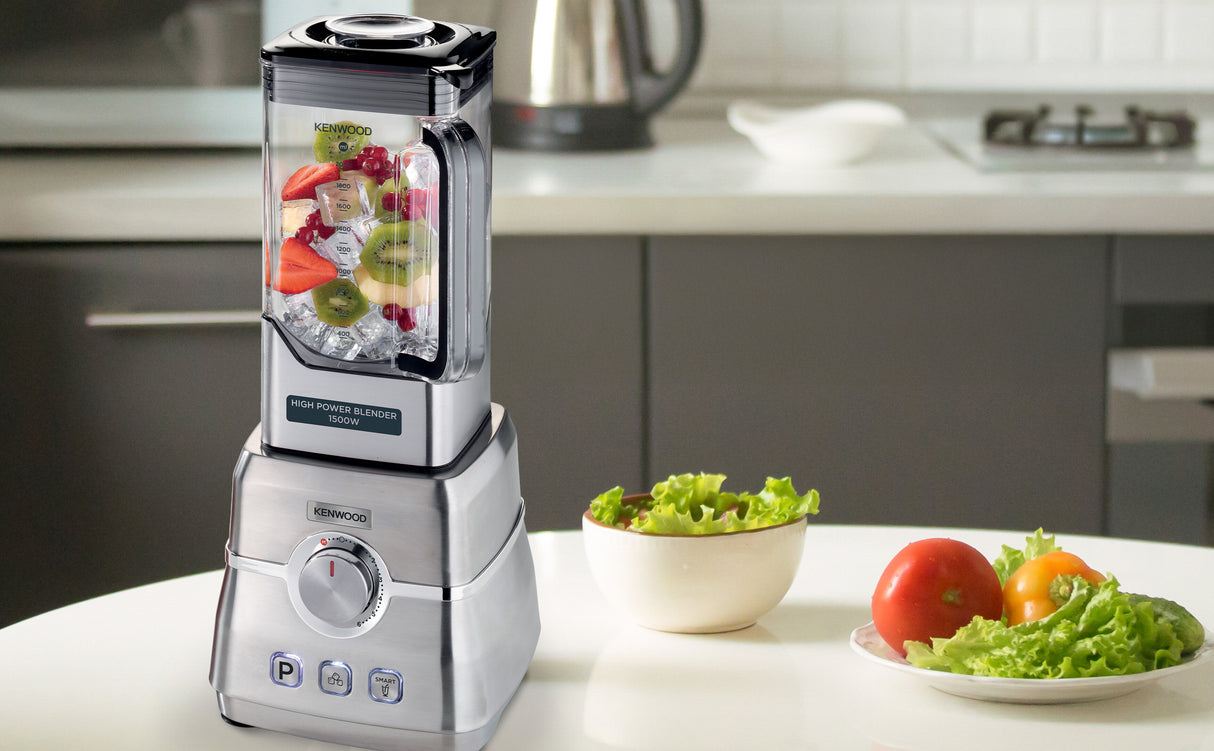 Kenwood - High Power Blender with Smoothie Bottle S/Steel 1500W - BLM91.640SS