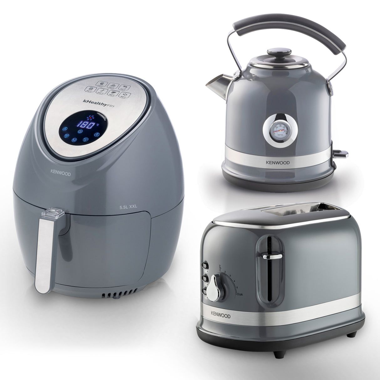 Kenwood - Air Fryer kHealthy Fry 5,5L Grey - HFP50.000GY - Kenwood South Africa