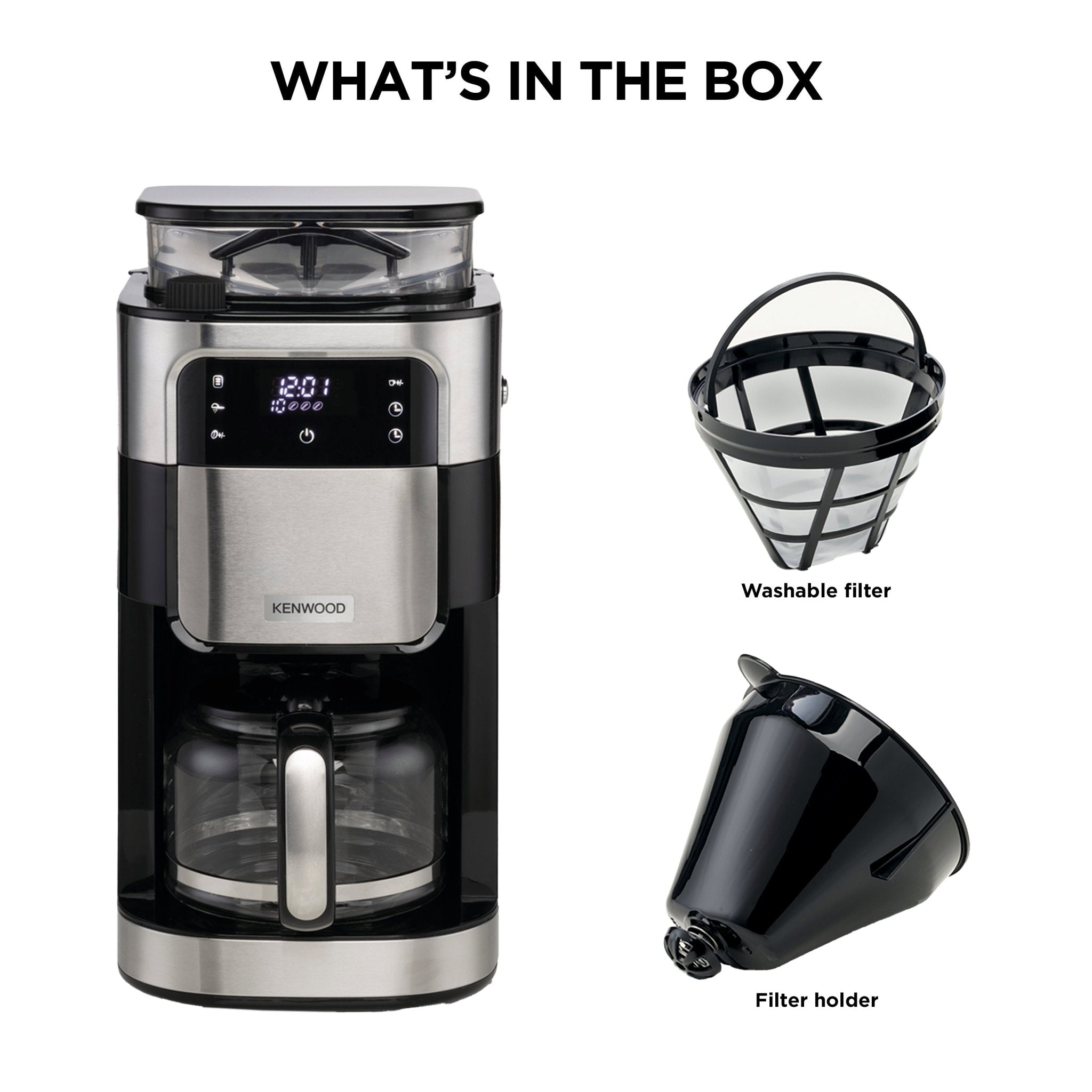 récolte Grind & Brew Coffee Maker Kenwood - Grind and Brew Coffee Machine - CMM40.000BM – Kenwood