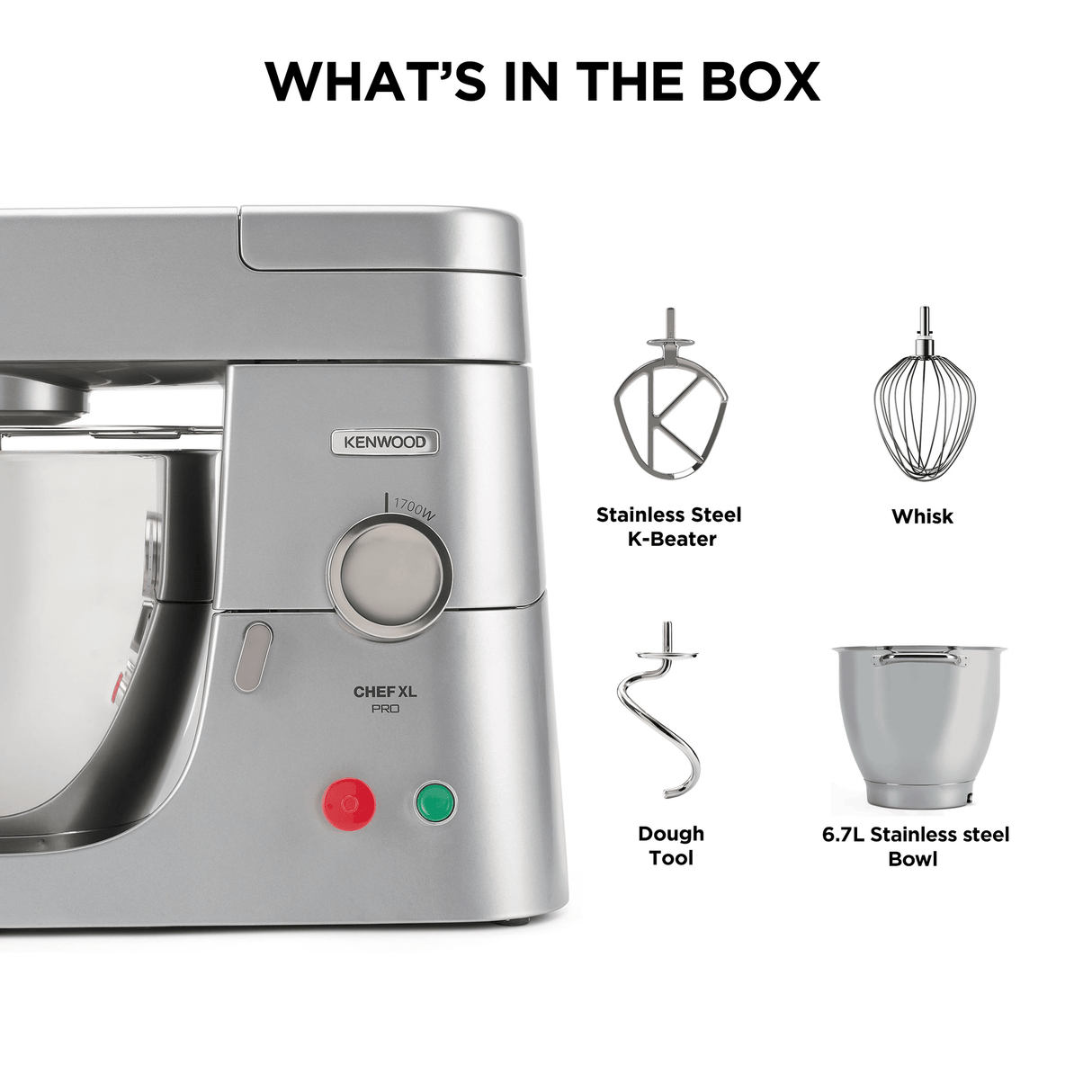 Kenwood - Chef XL Pro Stand Mixer 1700W - KPL9000S - Kenwood South Africa