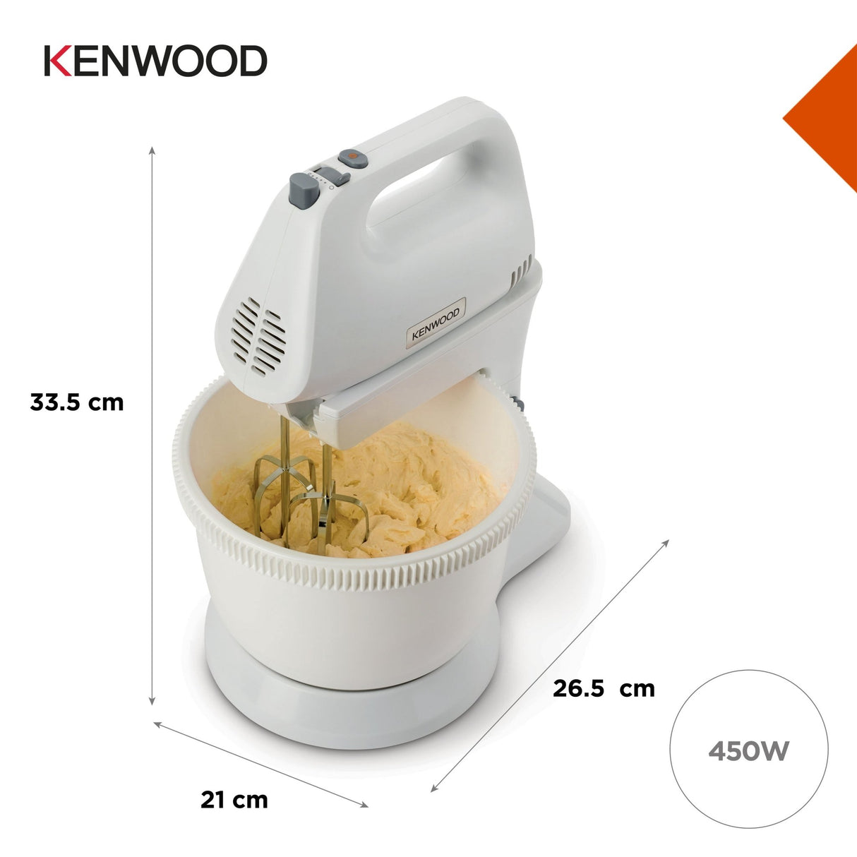 Kenwood - Hand Mixer and Bowl 450W - HMP32.A0WH - Kenwood South Africa