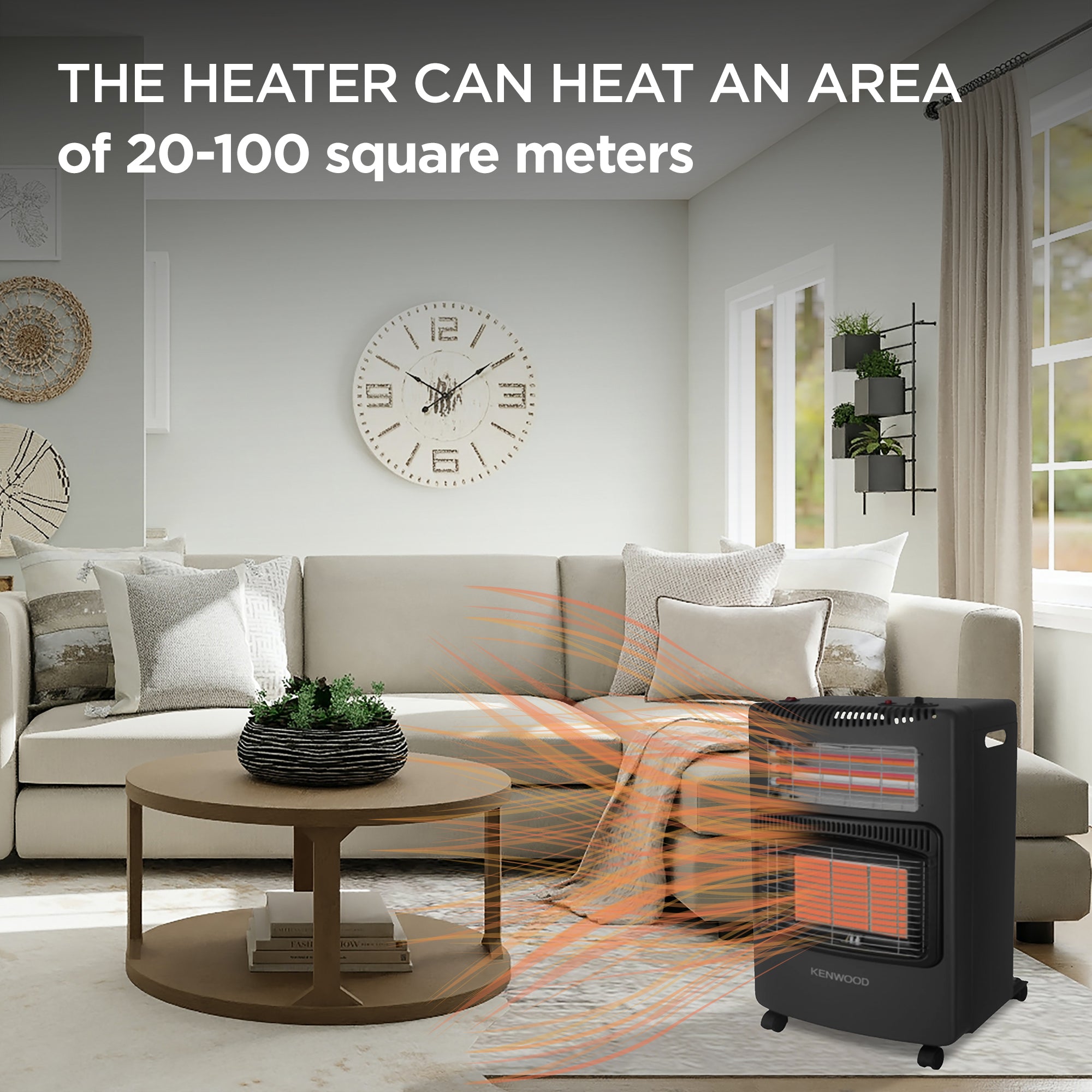 Kenwood - 3 Panel Gas and Electric Heater - GHE30.000BK – Kenwood