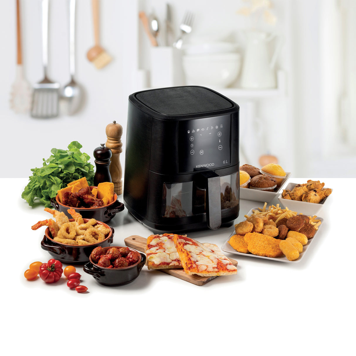 Kenwood - 6L Air Fryer with Grill Function & Window - HFG60.000BK - Kenwood South Africa