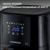 Kenwood - 6L Air Fryer with Grill Function & Window - HFG60.000BK