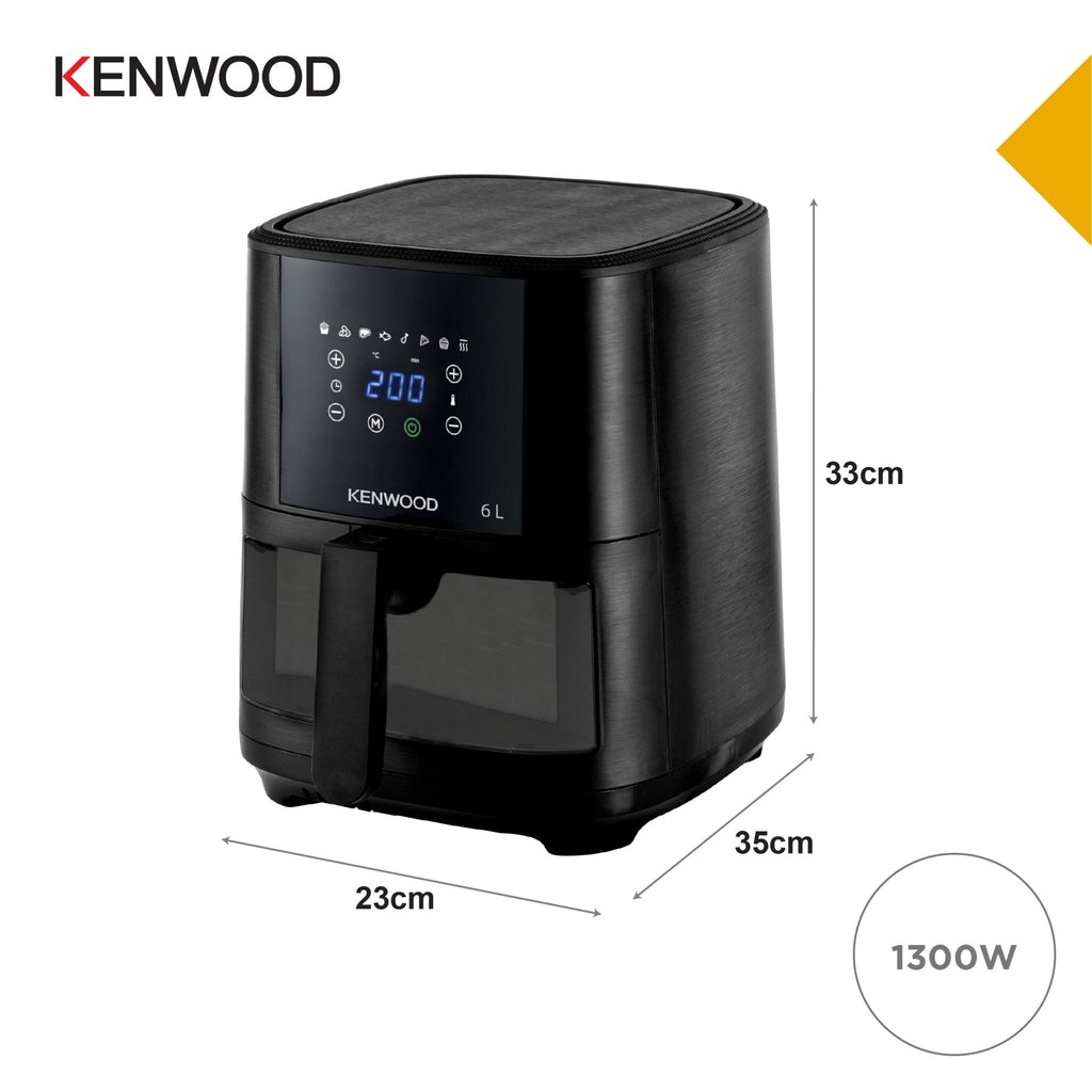 Kenwood - 6L Air Fryer with Grill Function & Window - HFG60.000BK - Kenwood South Africa