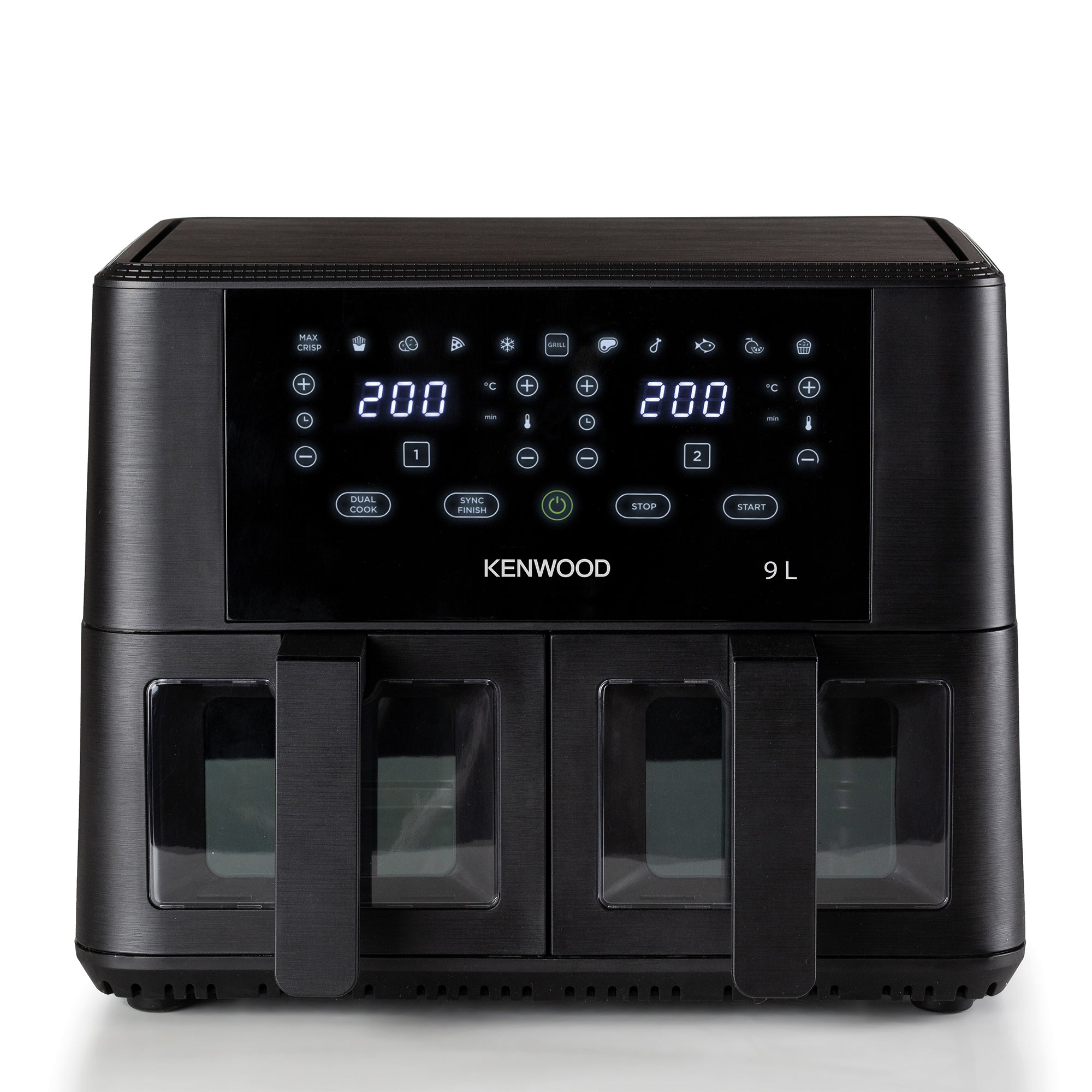 Kenwood - Dual Air Fryer 4.5L + 4.5L = 9L with Windows - HFG95