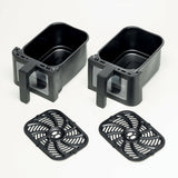 Double Air Fryer 4.5L + 4.5L = 9L with Windows - HFG95.000BK - Kenwood South Africa