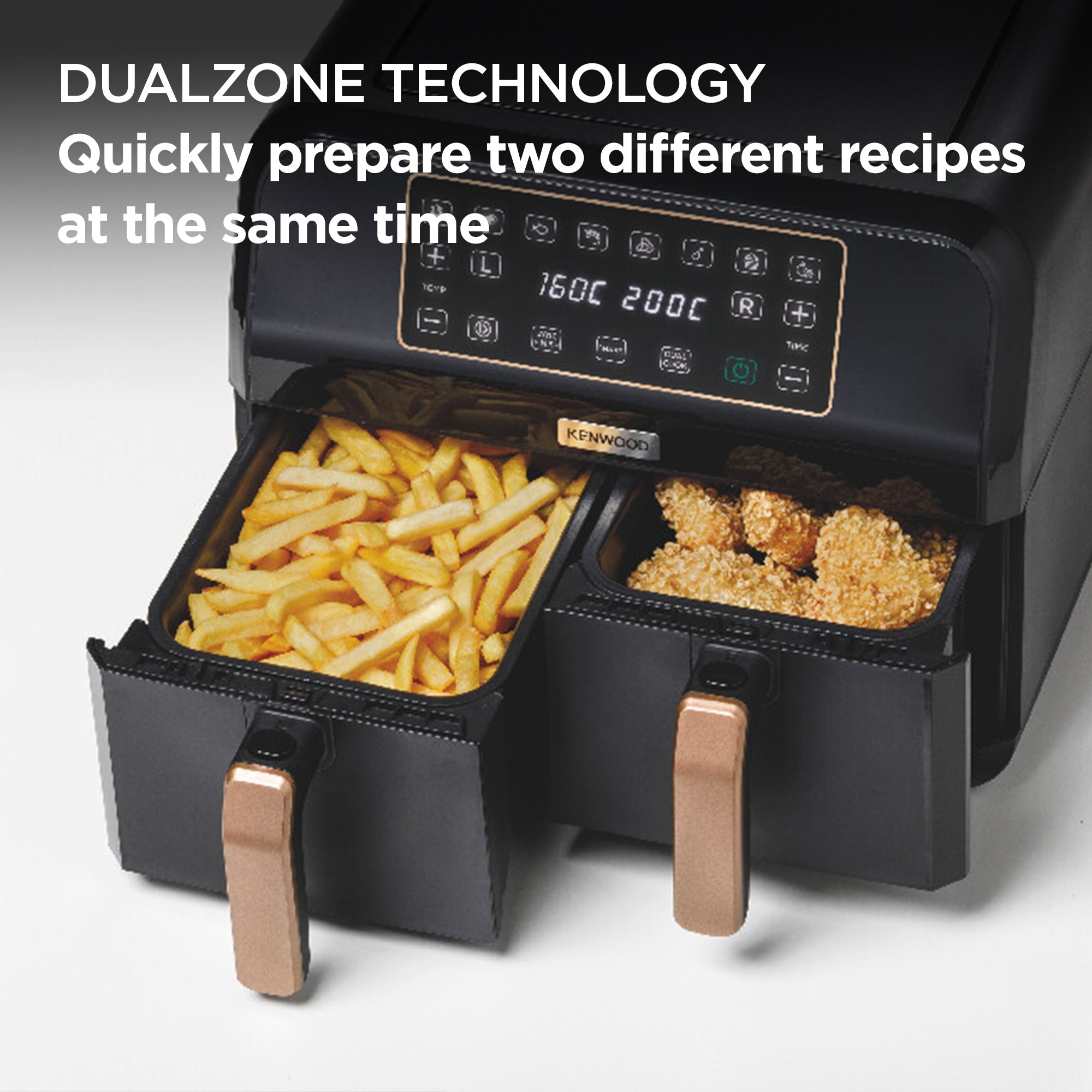 Kenwood - Air Fryer 8L kHealthy Fry Dual - HFP70.000BK – Kenwood