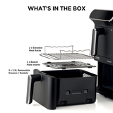 Kenwood - Vertical Duo Digital Air Fryer Black - HFV11.000BK