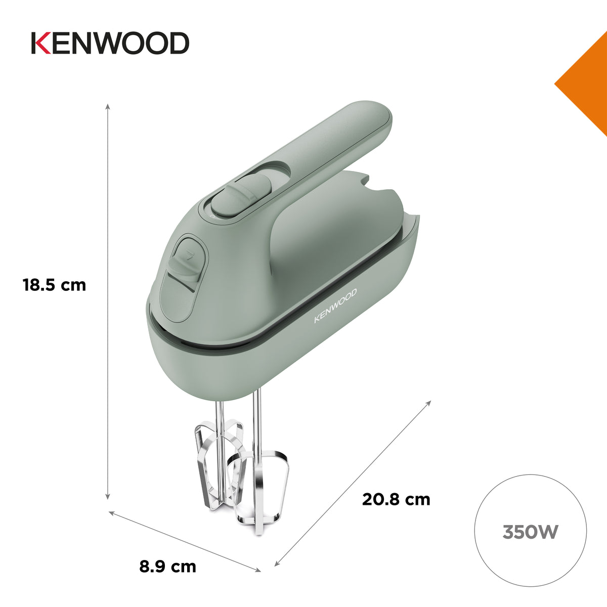 Kenwood - QuickMix Go Collection Hand Mixer Green 350W - HMP40.000GR