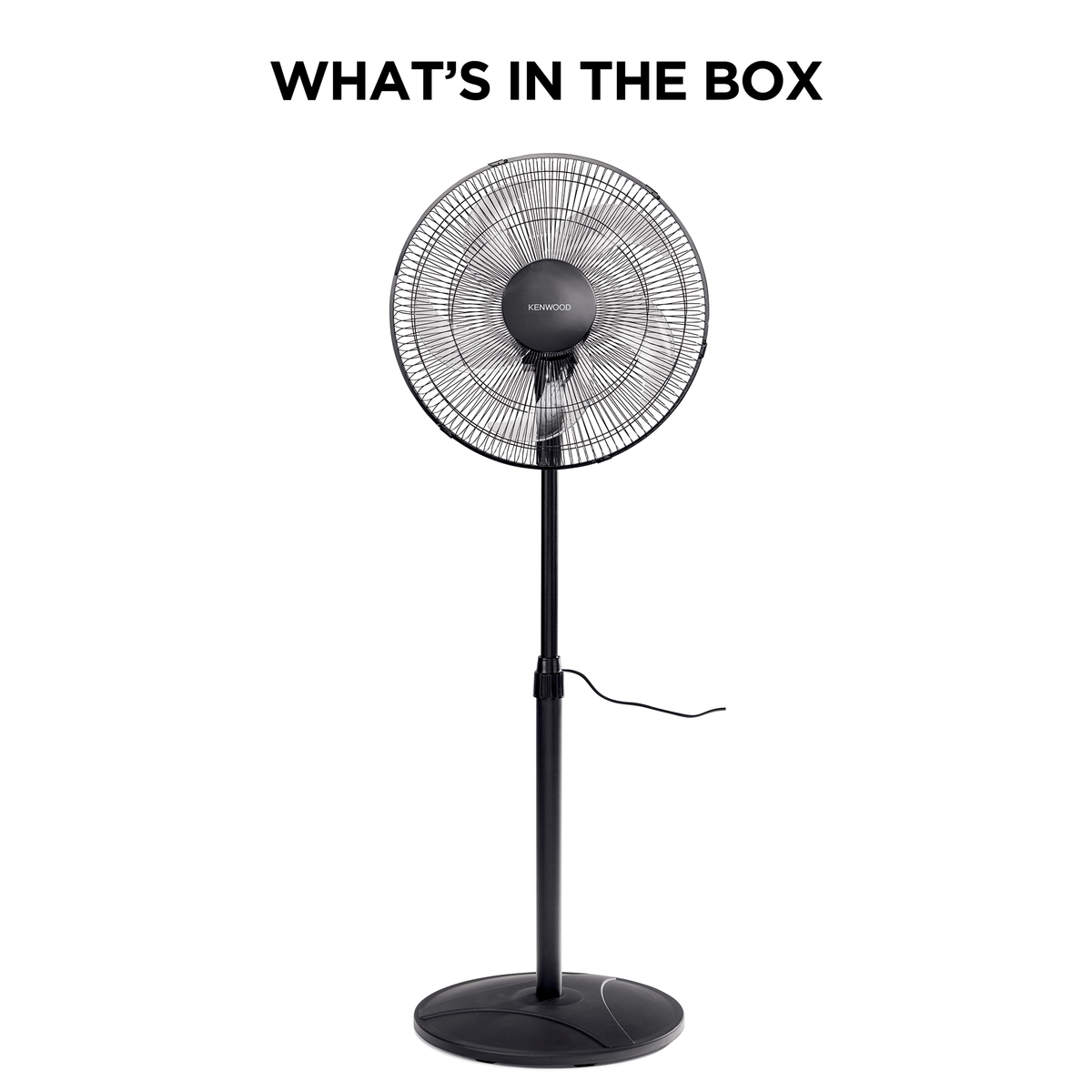 Kenwood - Pedestal Fan 40cm with Remote Matte 36W Black - IFP16.100BK - Kenwood South Africa