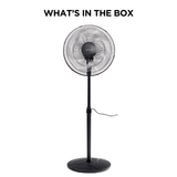 Kenwood - Pedestal Fan 40cm with Remote Matte 36W Black - IFP16.100BK - Kenwood South Africa