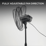 Kenwood - Pedestal Fan 40cm with Remote Matte 36W Black - IFP16.100BK - Kenwood South Africa