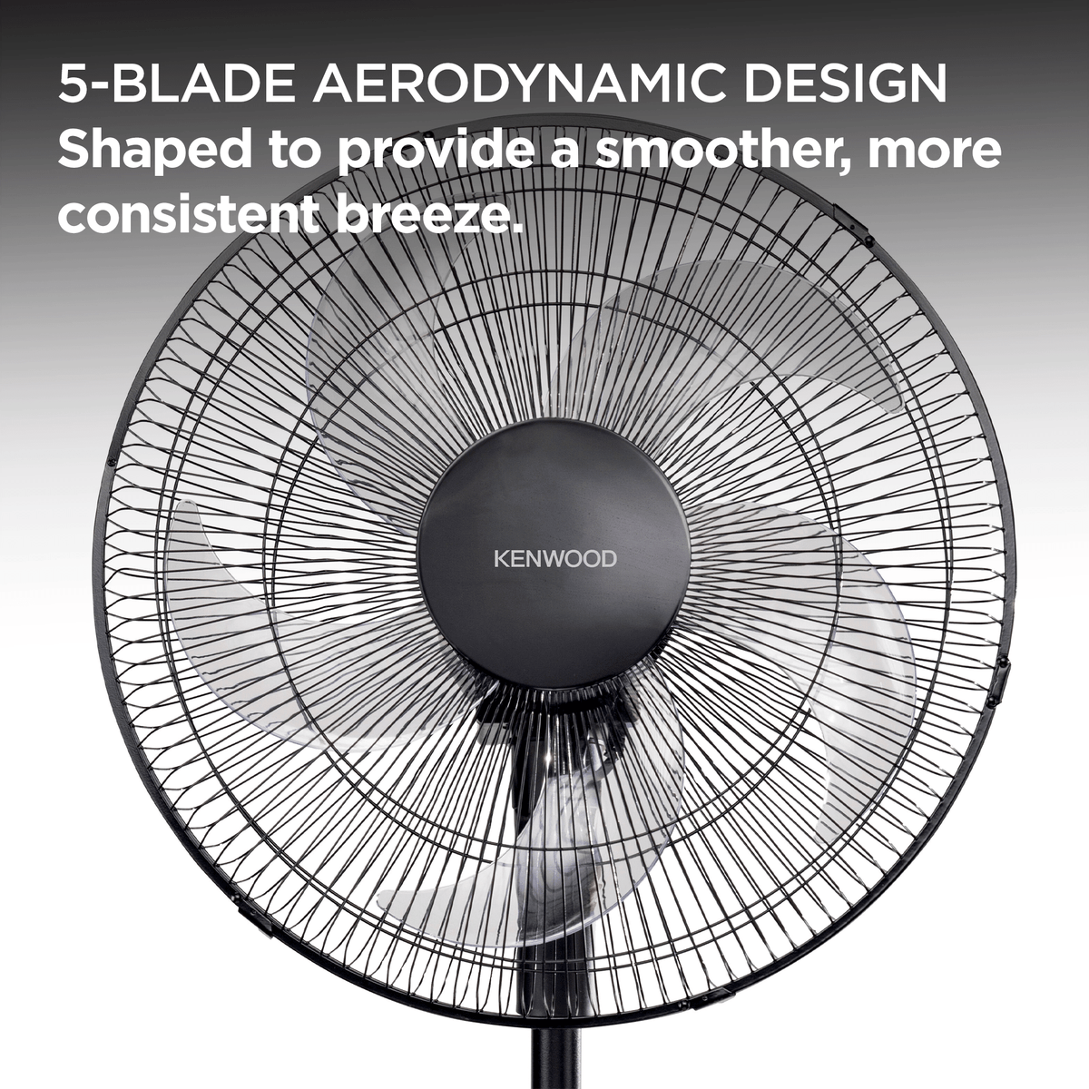 Kenwood - Pedestal Fan 40cm with Remote Matte 36W Black - IFP16.100BK - Kenwood South Africa