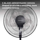 Kenwood - Pedestal Fan 40cm with Remote Matte 36W Black - IFP16.100BK - Kenwood South Africa