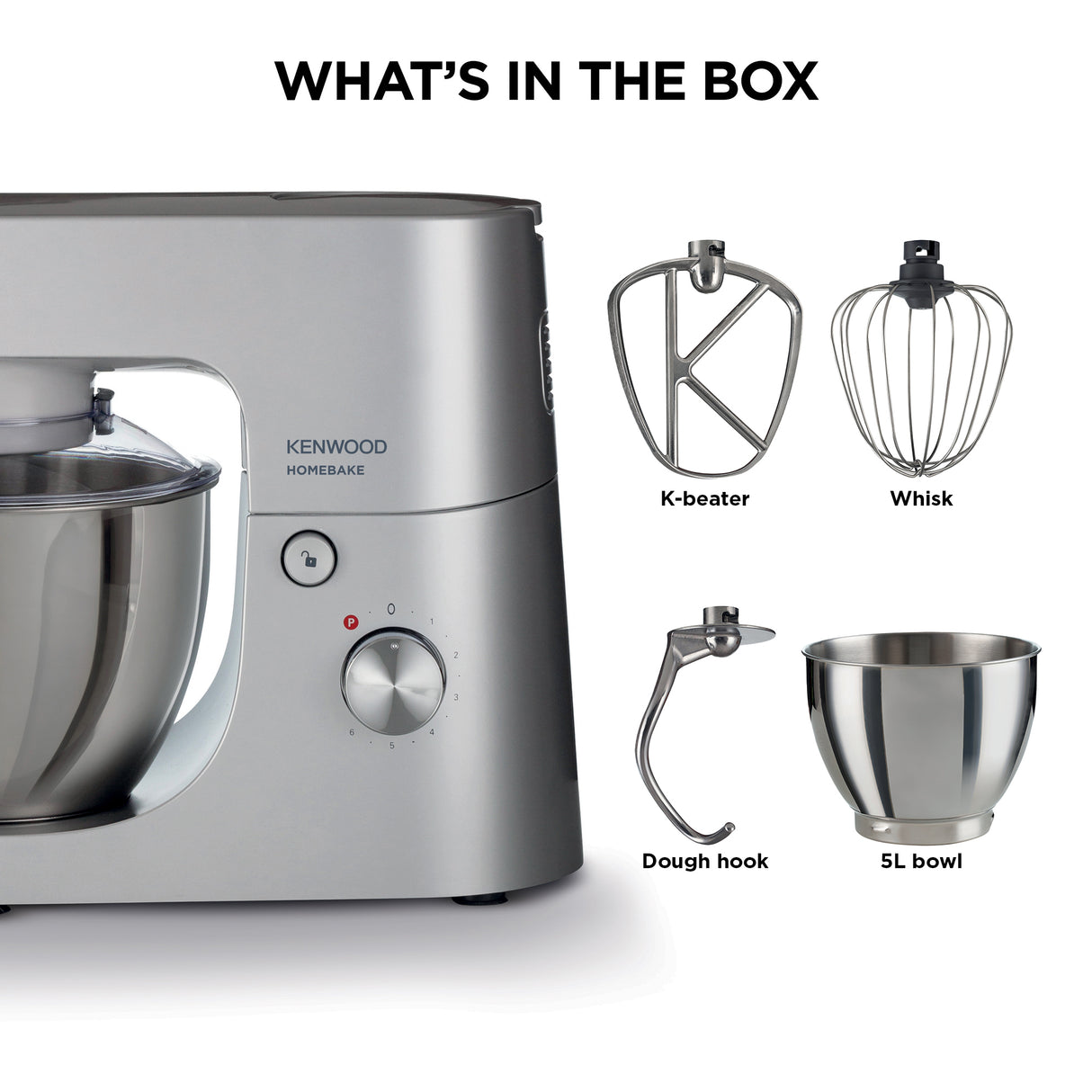 Kenwood - HomeBake Stand Mixer 1000W - KHH01.000SI - Kenwood South Africa