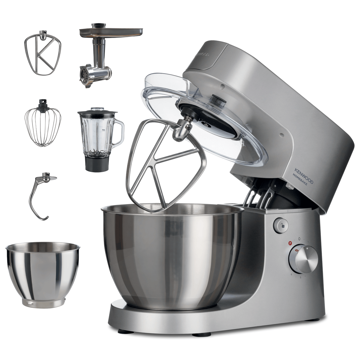Kenwood - HomeBake Stand Mixer & Blender and Mincer 1000W Silver - KHH01.220SI - Kenwood South Africa