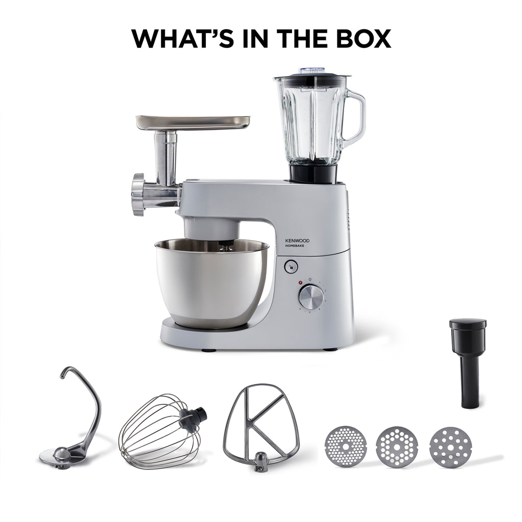 Kenwood - HomeBake Stand Mixer + Blender and Mincer 1000W - KHH01.220SI - Kenwood South Africa
