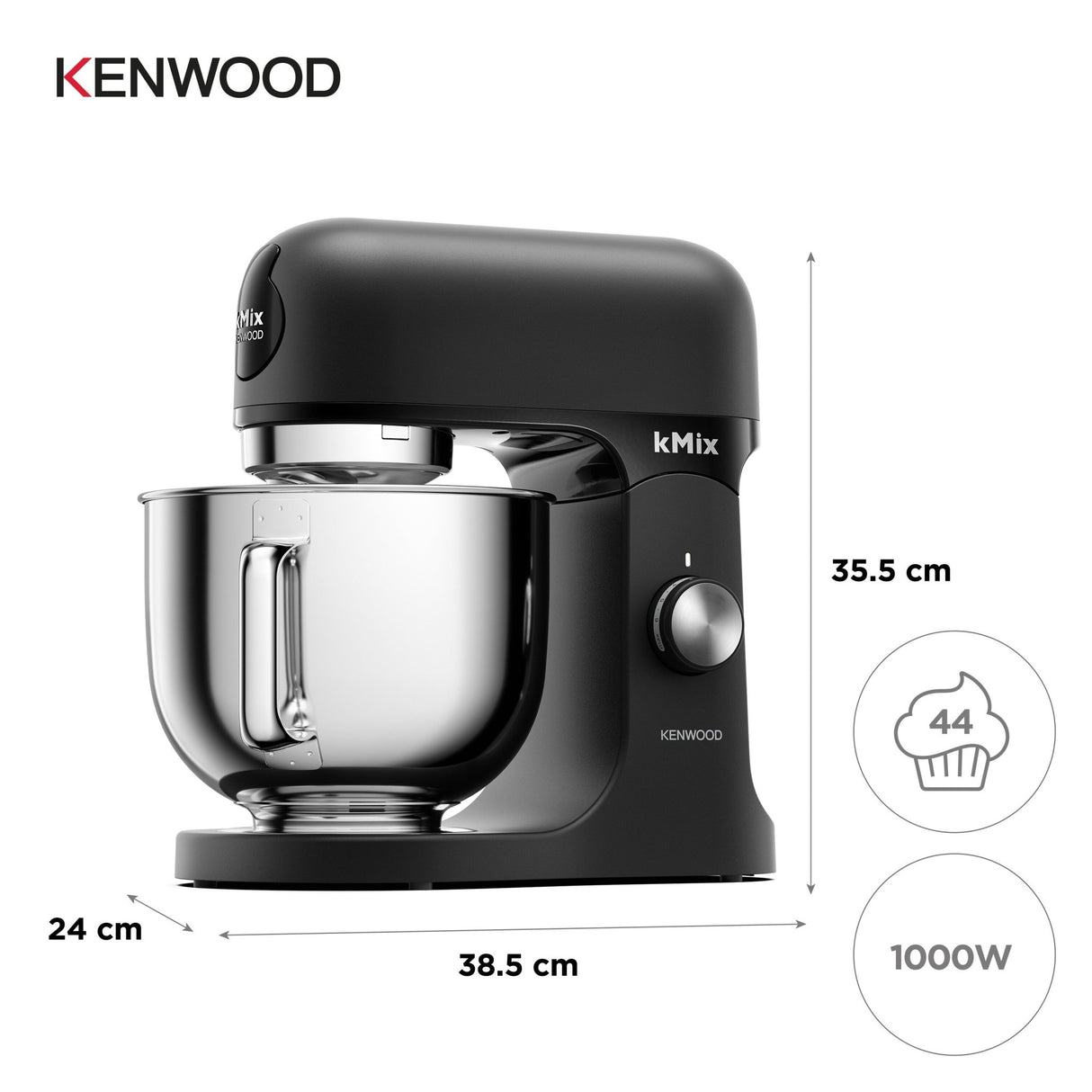 Kenwood - kMix Stand Mixer - Matt Black - KMX751ABK - Kenwood South Africa