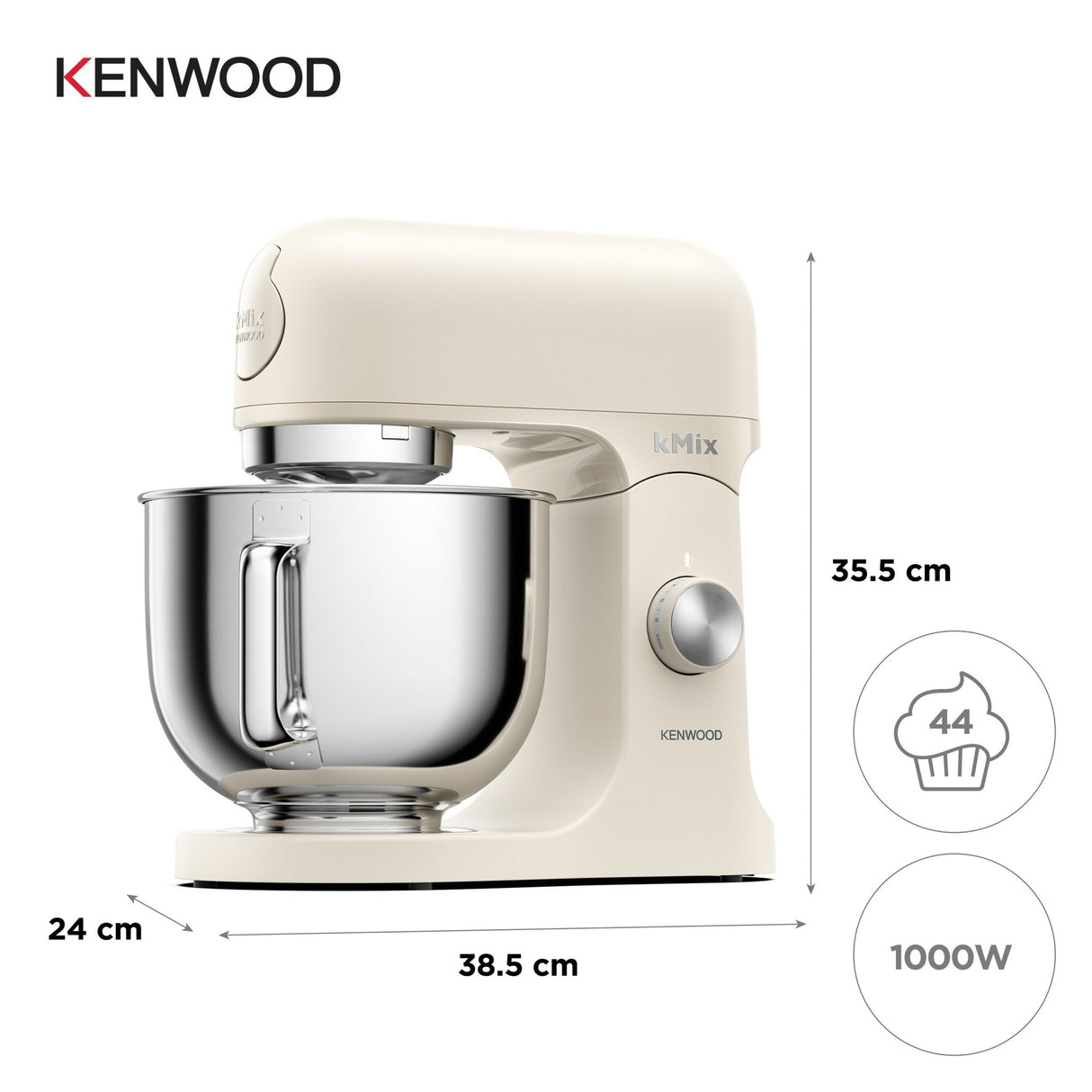 Kenwood - kMix Stand Mixer - Matt Cream - KMX751ACR - Kenwood South Africa