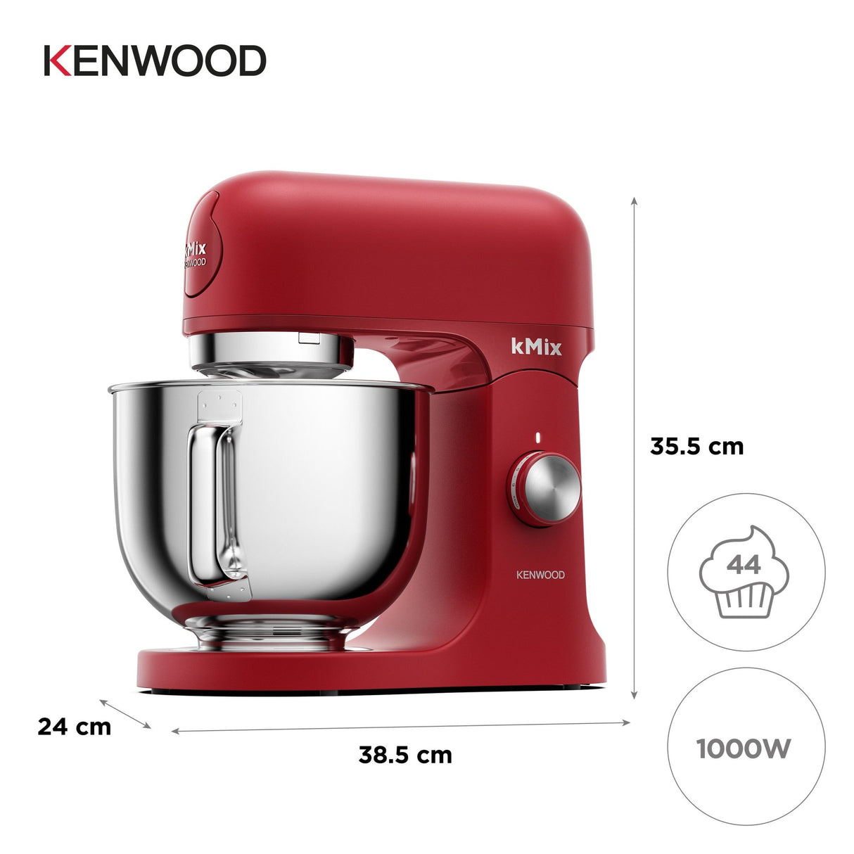 Kenwood - kMix Stand Mixer - Matt Red - KMX751ARD - Kenwood South Africa