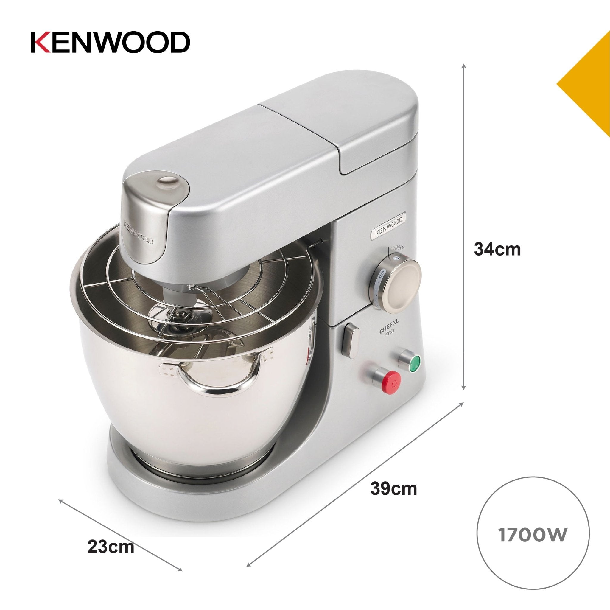 Kenwood - Chef XL Pro Stand Mixer 1700W - KPL9000S – Kenwood South