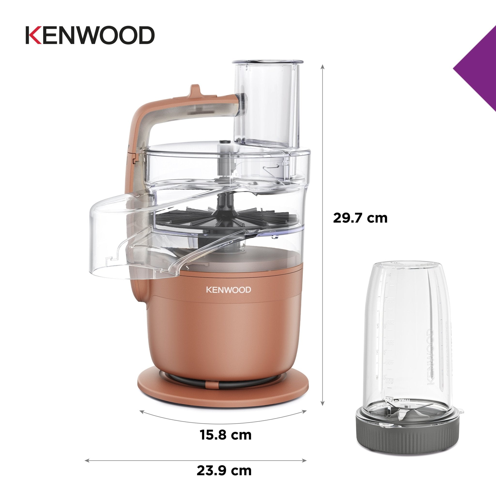 Kenwood - Blend & Go Blender & Food Processor - FDP23.380RD