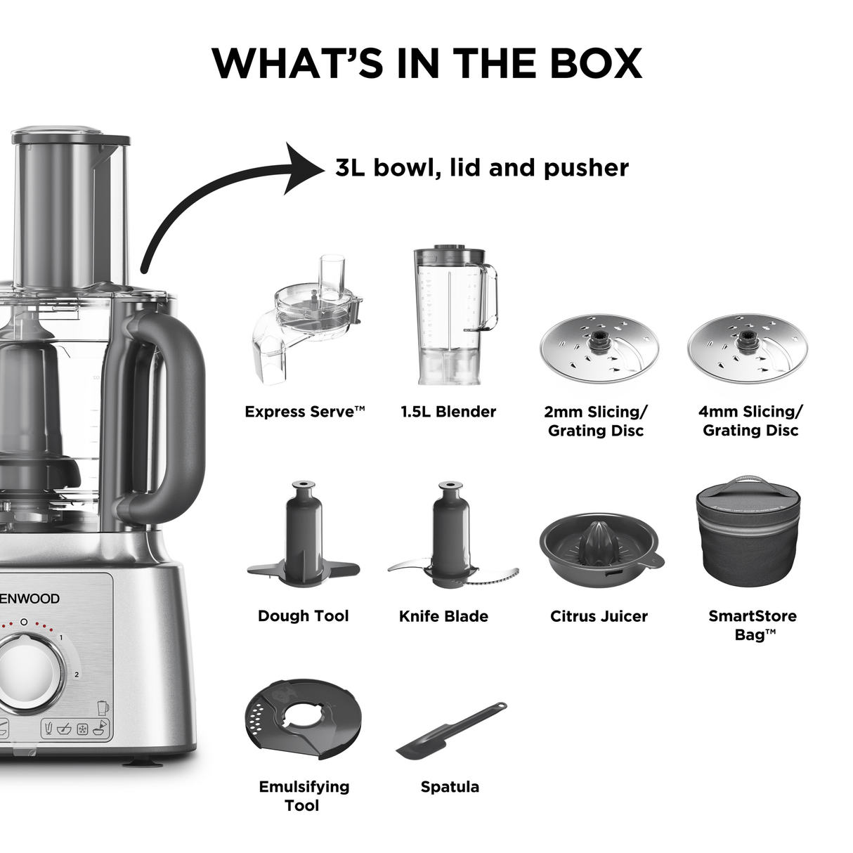 Kenwood - MultiPro Express Food Processor - FDP65.590SI - Kenwood South Africa
