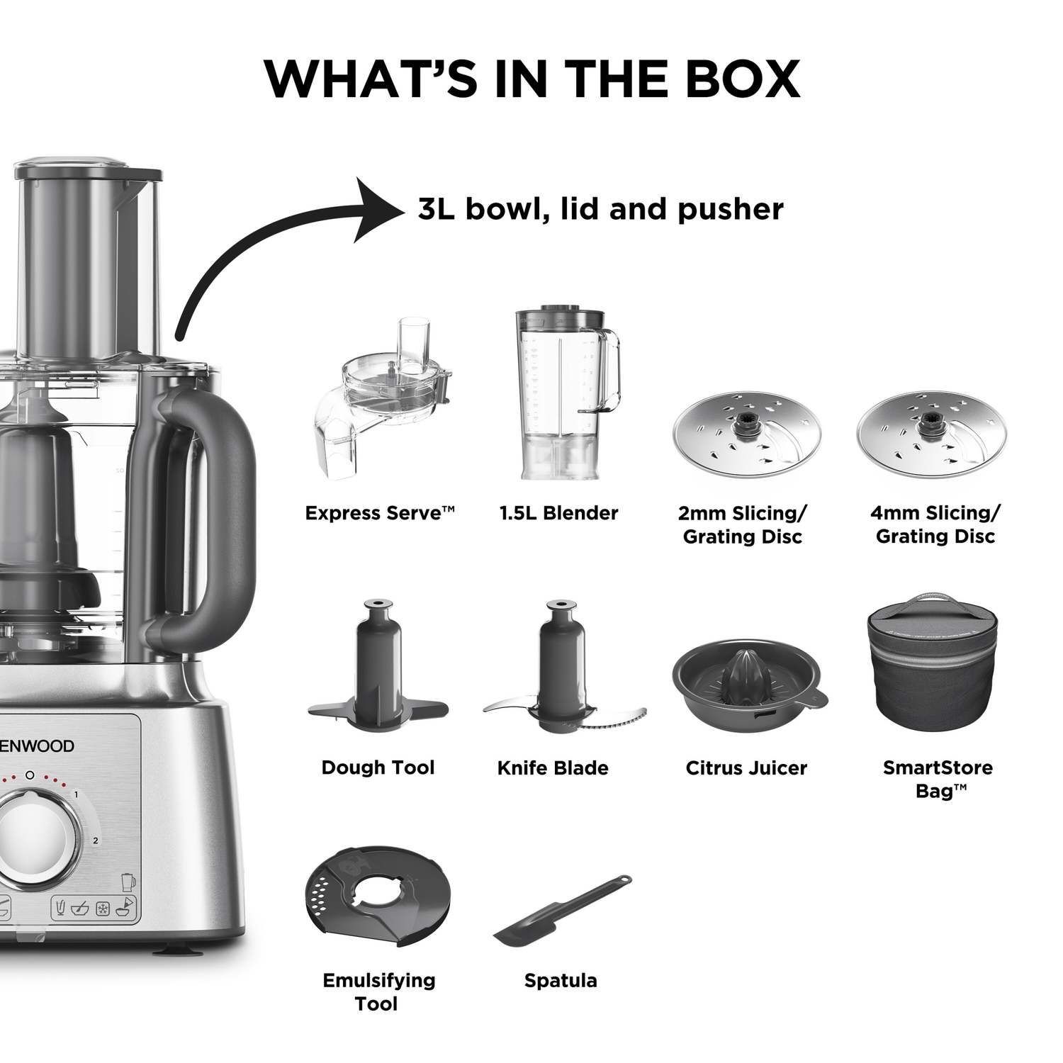 Kenwood - MultiPro Express Food Processor - FDP65.590SI – Kenwood