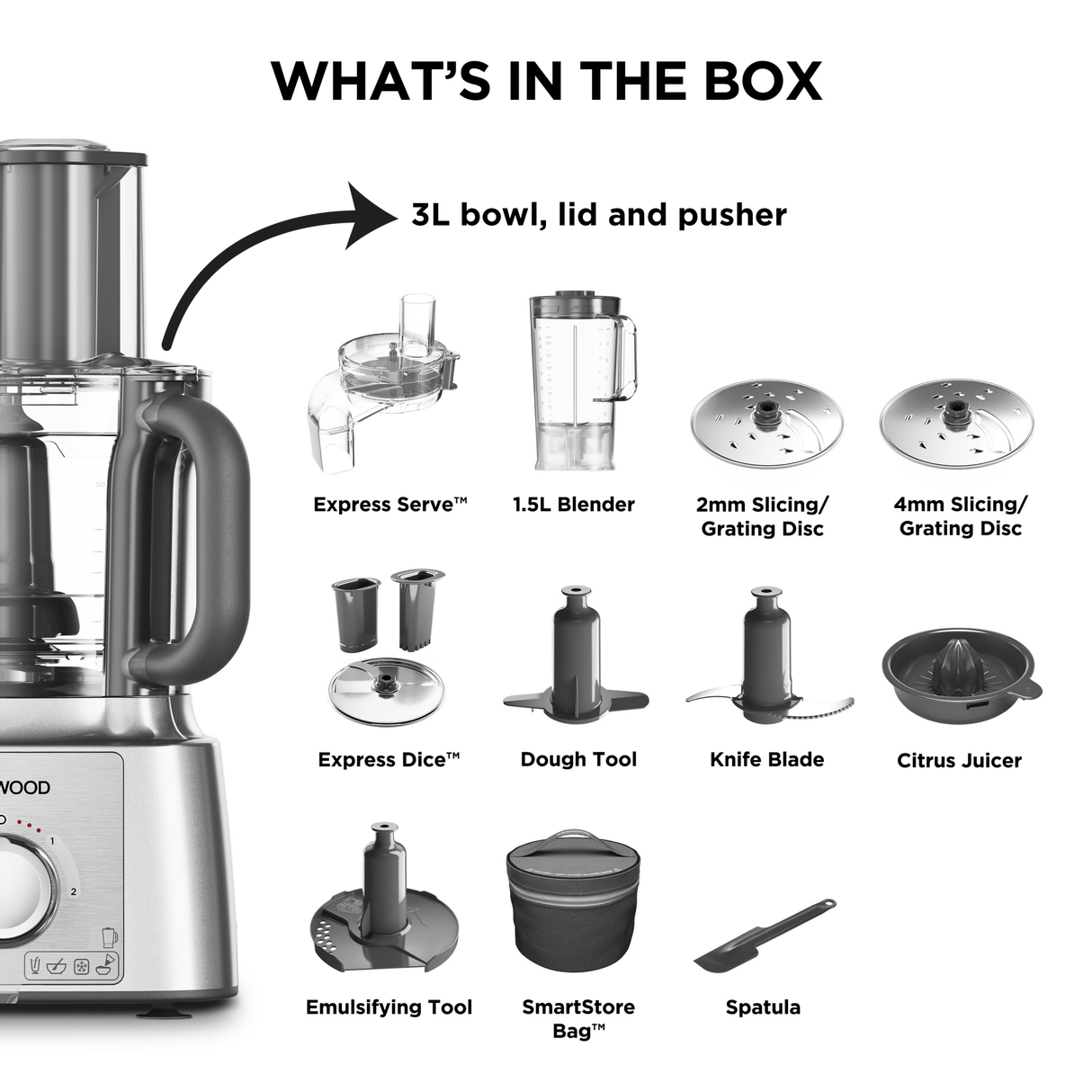 Kenwood - MultiPro Express Food Processor - FDP65.820SI – Kenwood