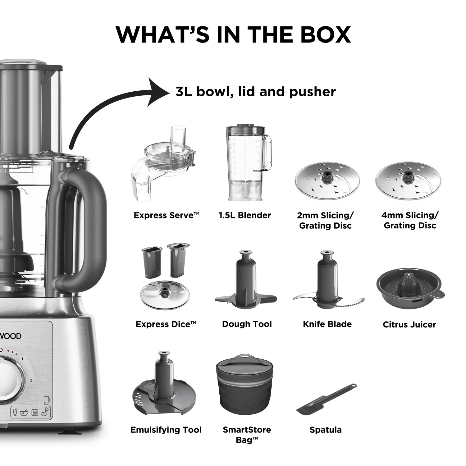 Kenwood - MultiPro Express Food Processor - FDP65.820SI – Kenwood