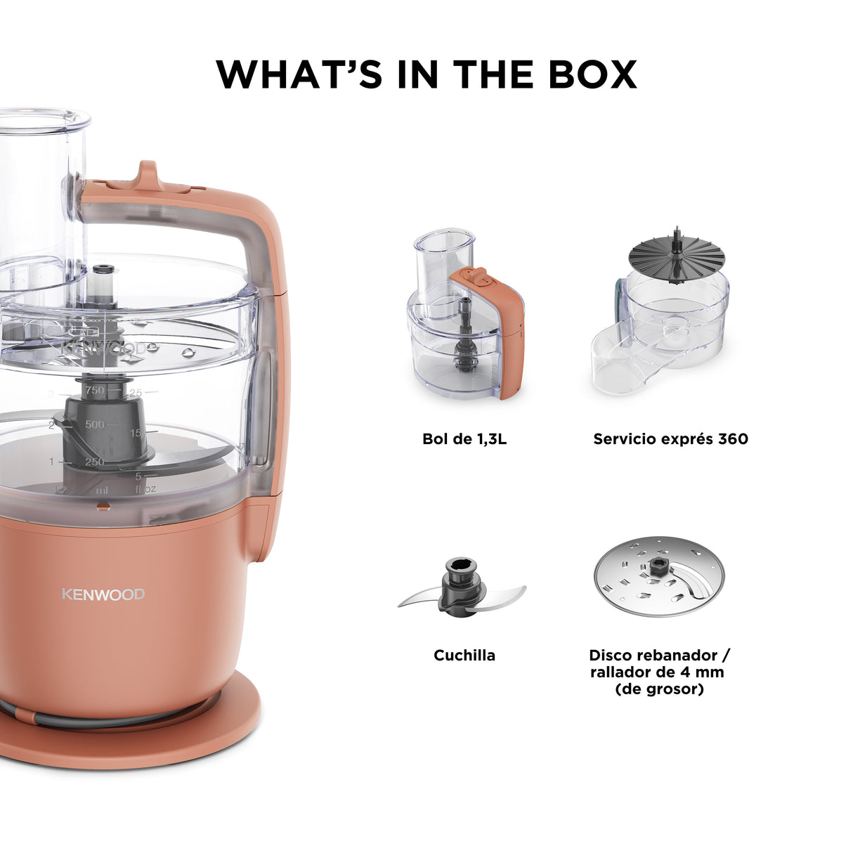 Kenwood - Food Processor MultiPro Go Compact with Express Serve™ - FDP22.130RD