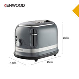 Kenwood - Moderna 2 Slice Toaster Grey - TCM55.000GY - Kenwood South Africa