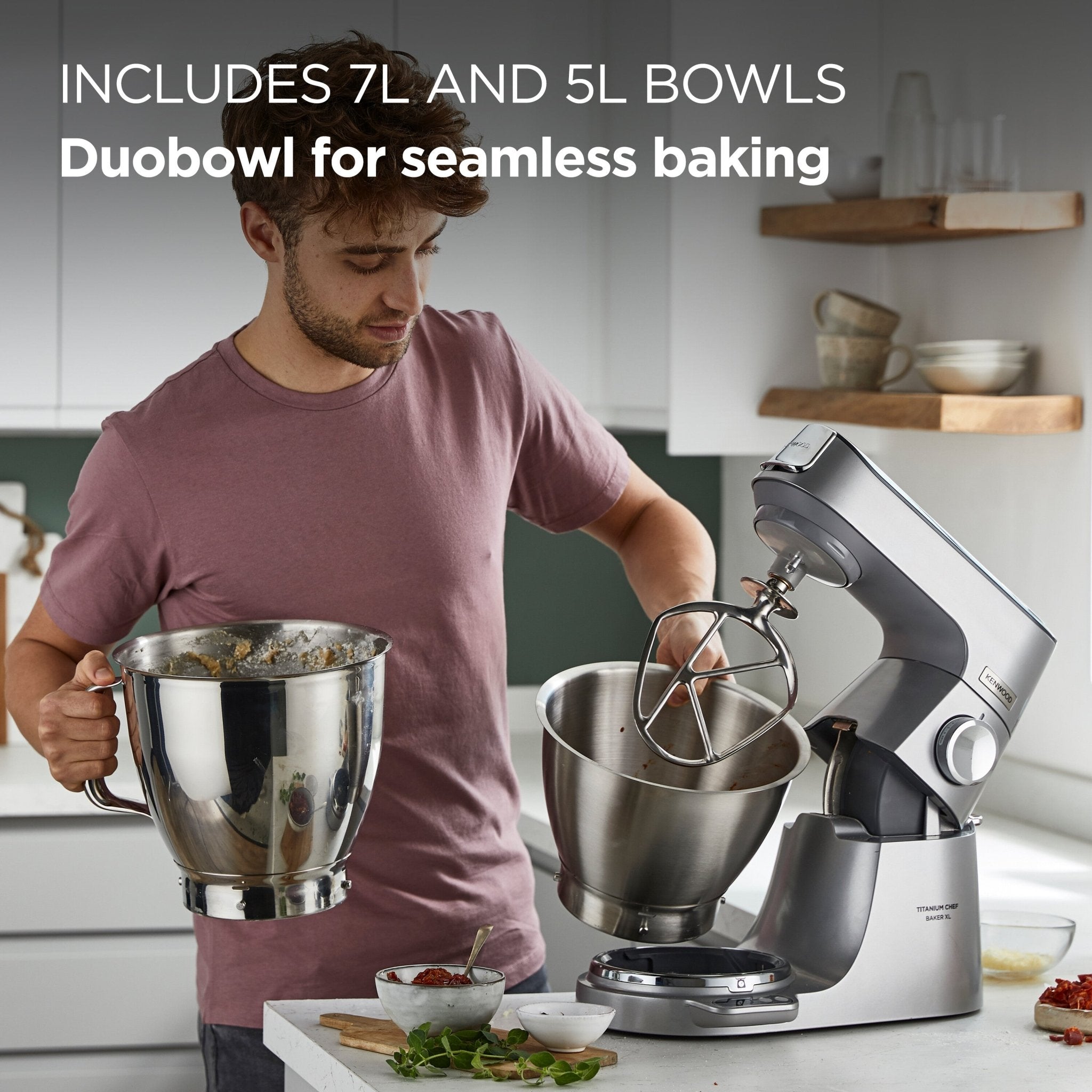 Kenwood - Titanium Chef Baker XL Stand Mixer 1200W - KVL85.004SI